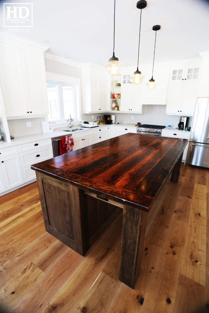 Reclaimed Wood Island Top by HD Threshing Floor Furniture / www.table.ca