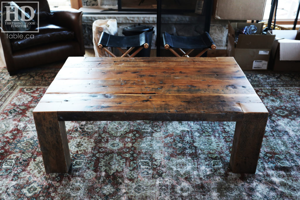 Custom Reclaimed Wood Coffee Table by HD Threshing Floor Furniture / www.table.ca