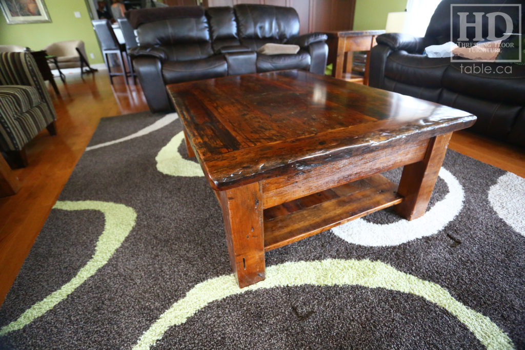 Rustic Coffee Table made from Ontario Reclaimed Wood Barn by HD Threshing Floor Furniture / www.table.ca