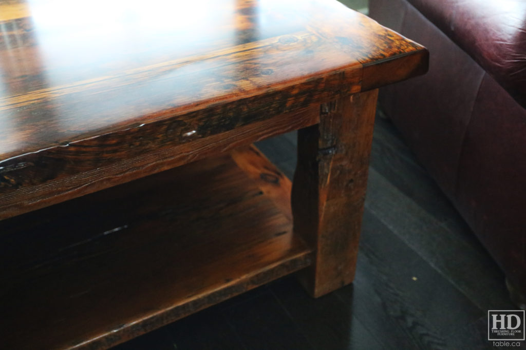 Solid Wood Coffee Table made from Ontario Reclaimed Barnwood by HD Threshing Floor Furniture / www.table.ca
