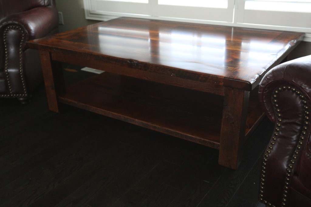 Solid Wood Coffee Table made from Ontario Reclaimed Barnwood by HD Threshing Floor Furniture / www.table.ca