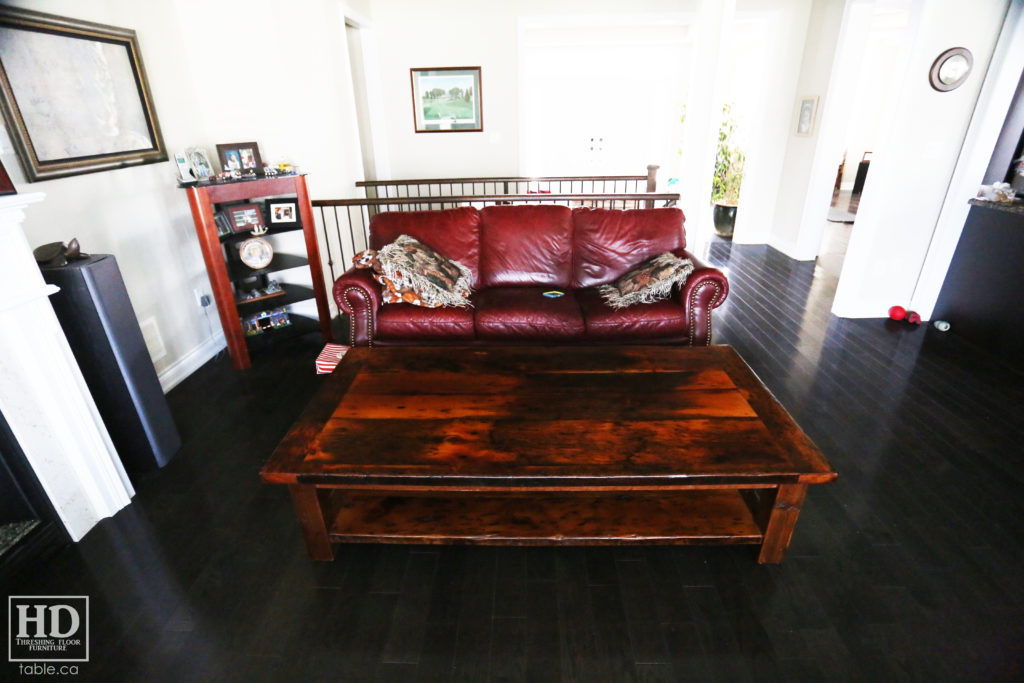 Solid Wood Coffee Table made from Ontario Reclaimed Barnwood by HD Threshing Floor Furniture / www.table.ca