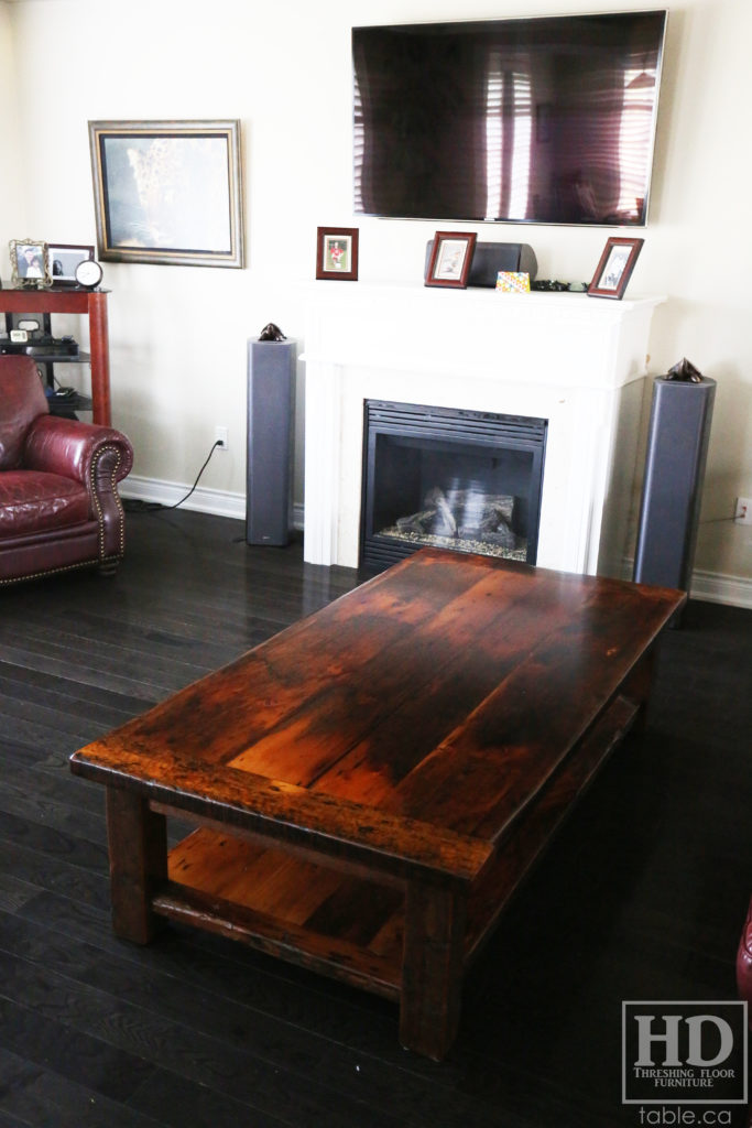 Solid Wood Coffee Table made from Ontario Reclaimed Barnwood by HD Threshing Floor Furniture / www.table.ca