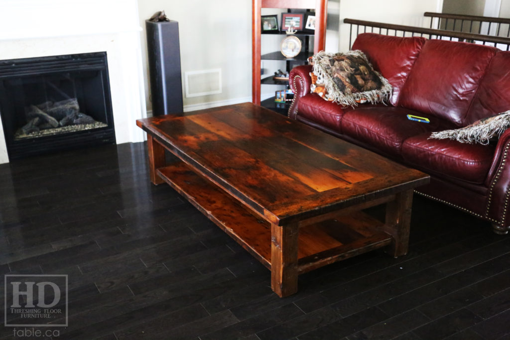 Solid Wood Coffee Table made from Ontario Reclaimed Barnwood by HD Threshing Floor Furniture / www.table.ca