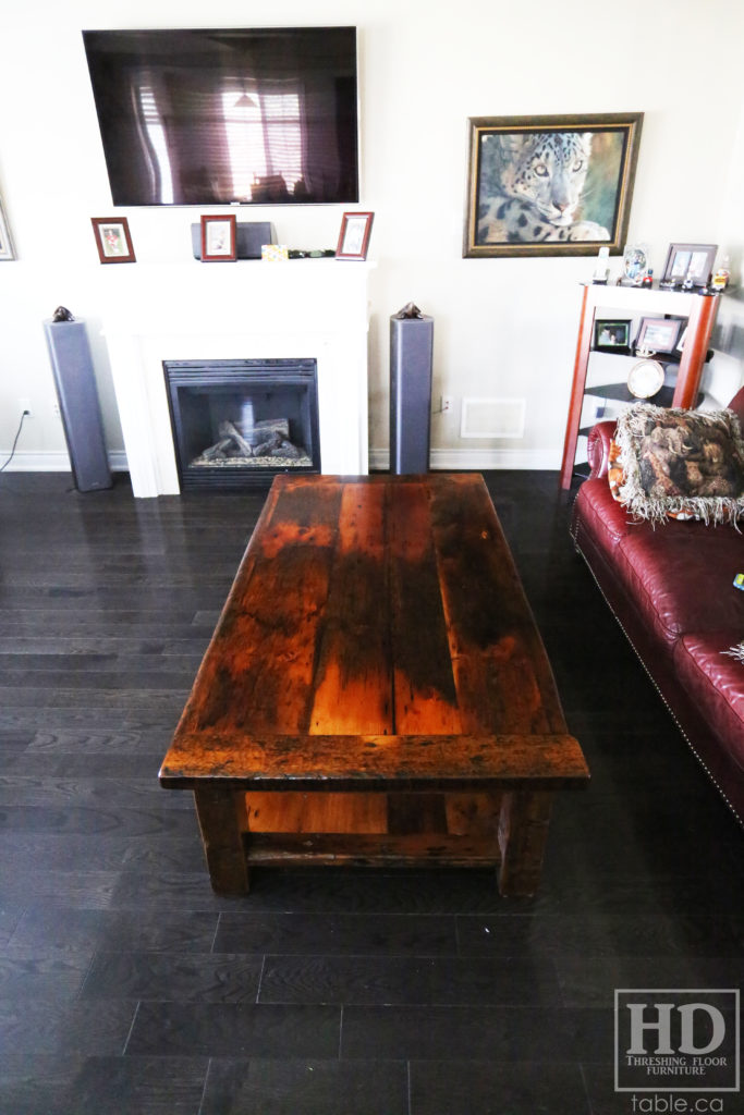 Solid Wood Coffee Table made from Ontario Reclaimed Barnwood by HD Threshing Floor Furniture / www.table.ca