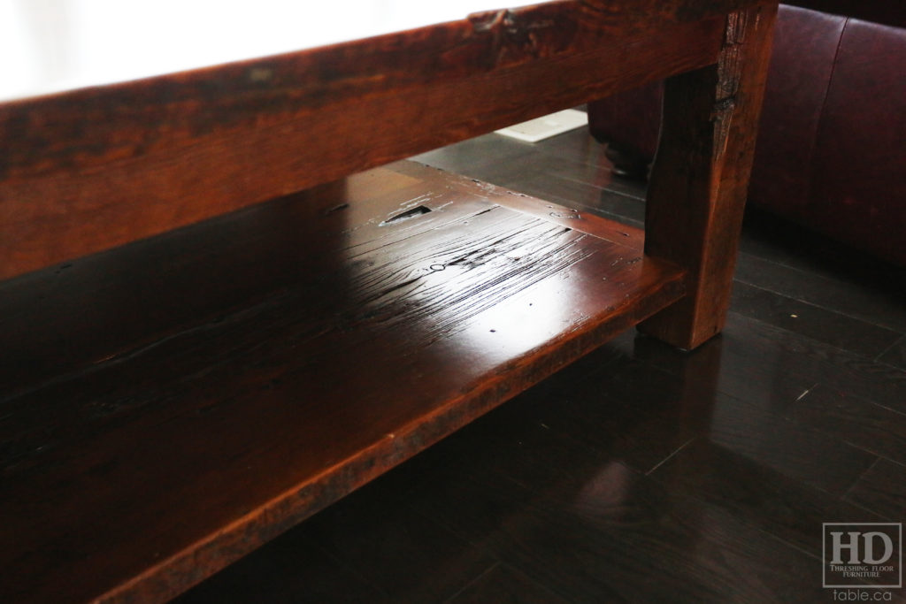 Solid Wood Coffee Table made from Ontario Reclaimed Barnwood by HD Threshing Floor Furniture / www.table.ca