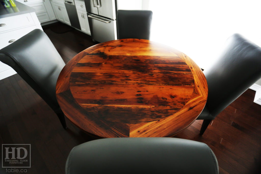 Barnwood Round Table by HD Threshing Floor Furniture / www.table.ca