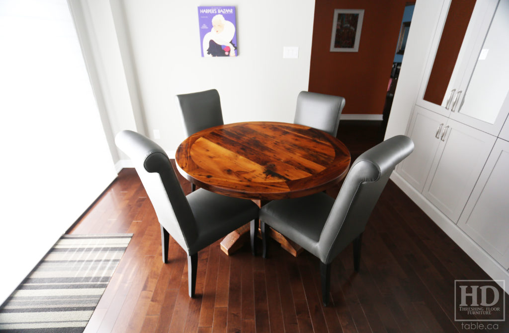 Barnwood Round Table by HD Threshing Floor Furniture / www.table.ca