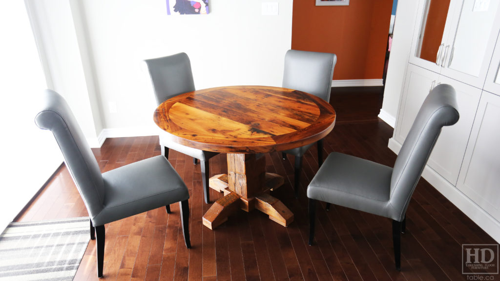 Barnwood Round Table by HD Threshing Floor Furniture / www.table.ca