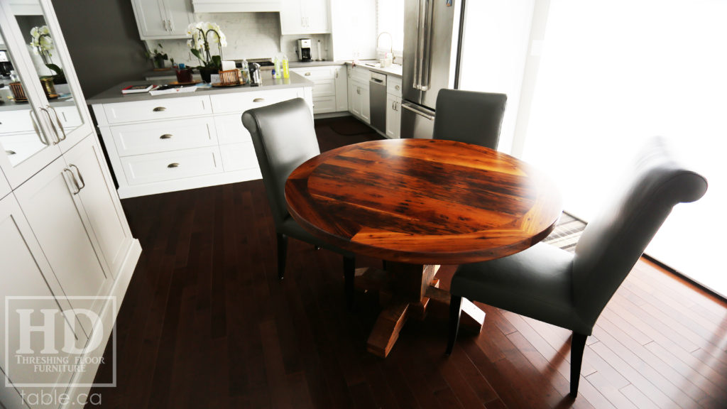 Barnwood Round Table by HD Threshing Floor Furniture / www.table.ca