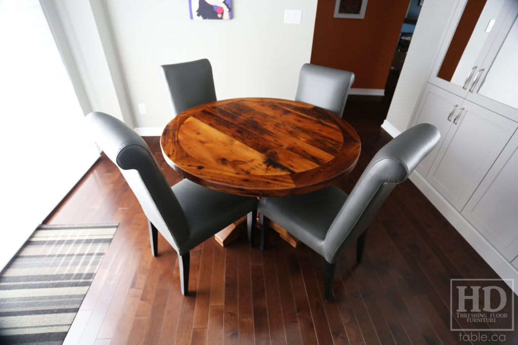 Barnwood Round Table by HD Threshing Floor Furniture / www.table.ca