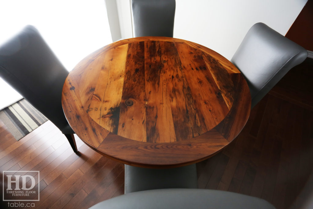 Barnwood Round Table by HD Threshing Floor Furniture / www.table.ca