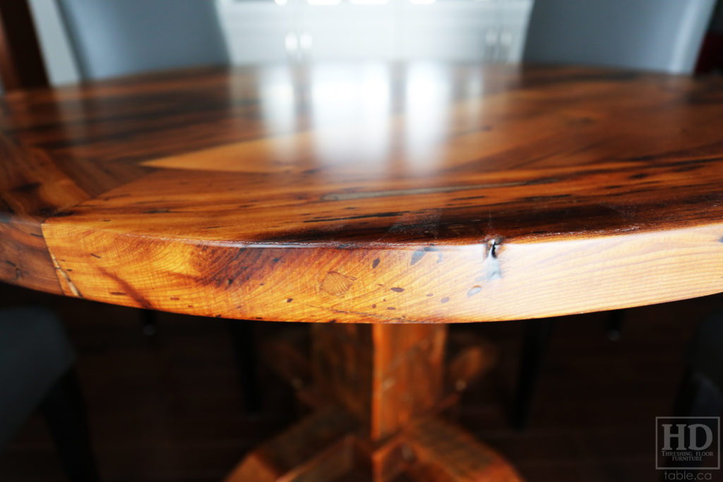 Barnwood Round Table by HD Threshing Floor Furniture / www.table.ca