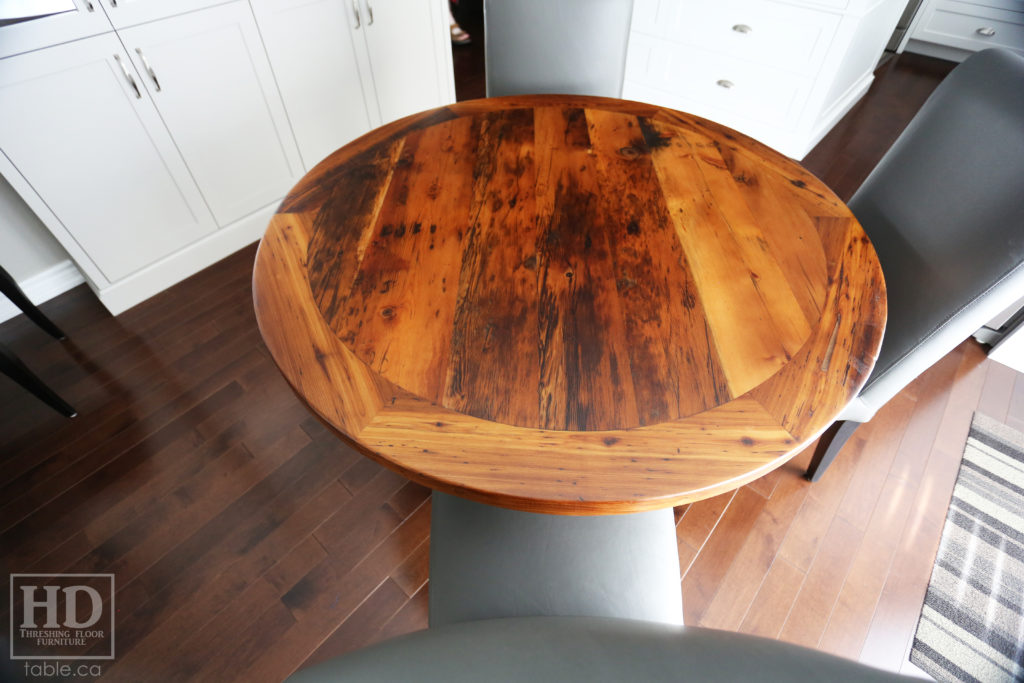 Barnwood Round Table by HD Threshing Floor Furniture / www.table.ca