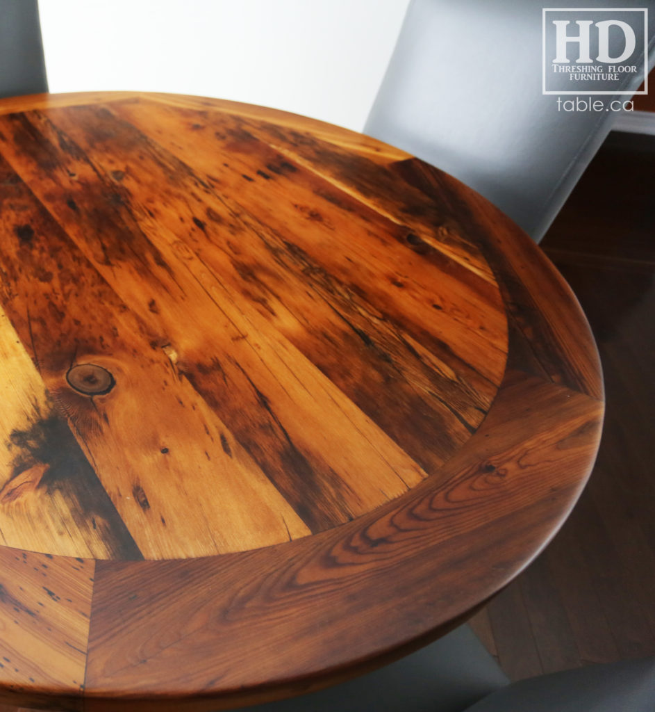 Barnwood Round Table by HD Threshing Floor Furniture / www.table.ca