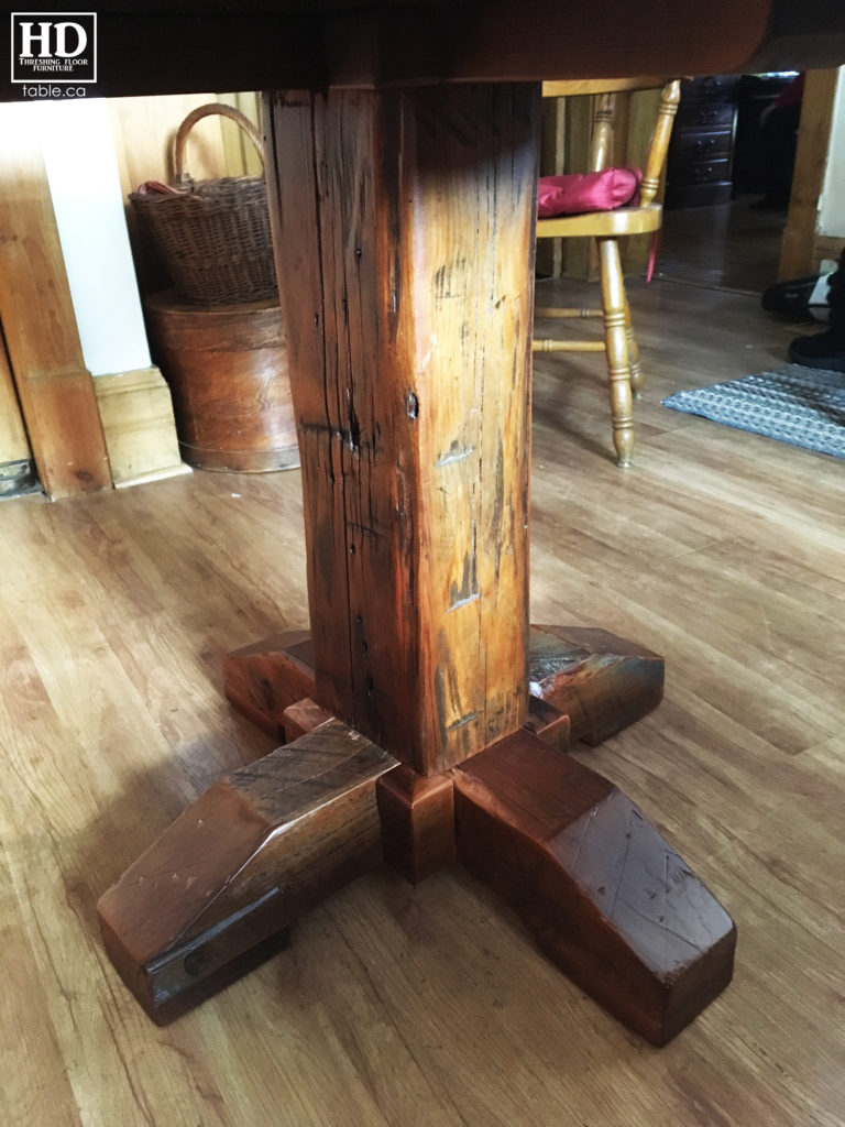 Cottage Round Table made from Ontario Barnwood by HD Threshing Floor Furniture / www.table.ca