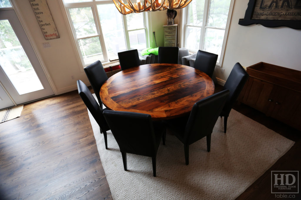 Reclaimed Wood Round Table made by HD Threshing Floor Furniture / www.table.ca