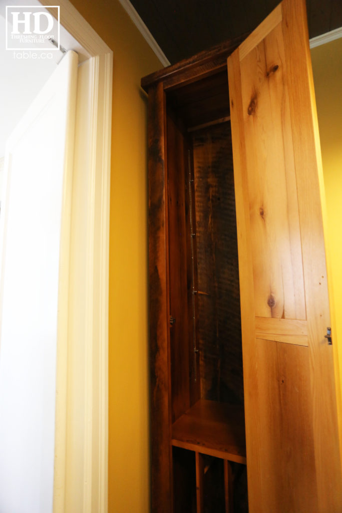 Small Reclaimed Wood Corner Hutch by HD Threshing Floor Furniture
