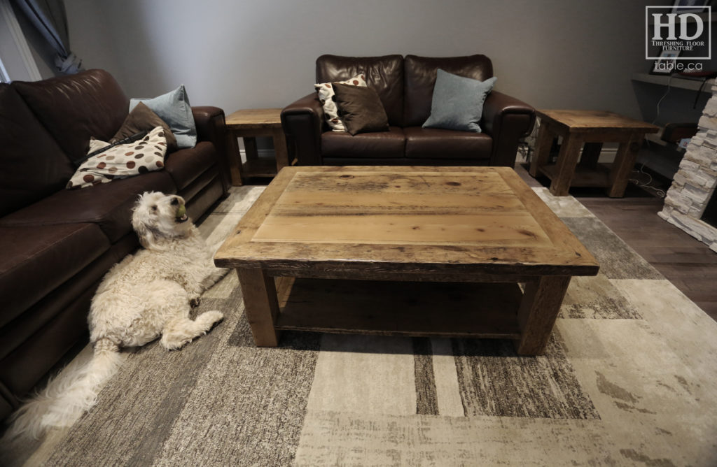 Gray Coffee Table made from Ontario Barnwood by HD Threshing Floor Furniture / www.hdthreshing.com