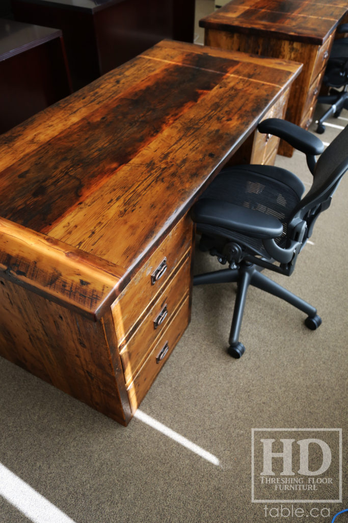 Custom Reclaimed Barnwood Desks by HD Threshing Floor Furniture