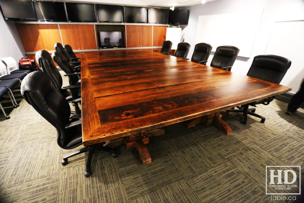 Large Reclaimed Wood Boardroom Table by HD Threshing Floor Furniture / www.table.ca