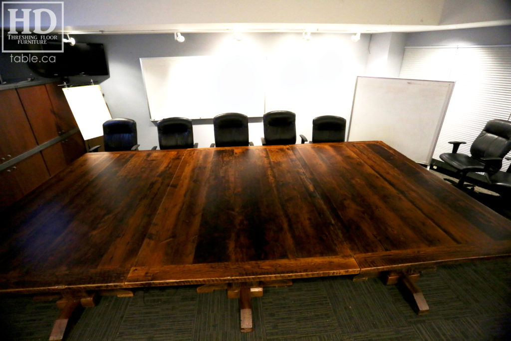 Large Reclaimed Wood Boardroom Table by HD Threshing Floor Furniture / www.table.ca