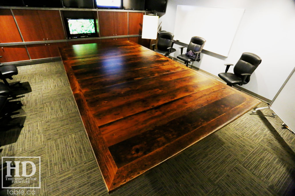 Large Reclaimed Wood Boardroom Table by HD Threshing Floor Furniture / www.table.ca