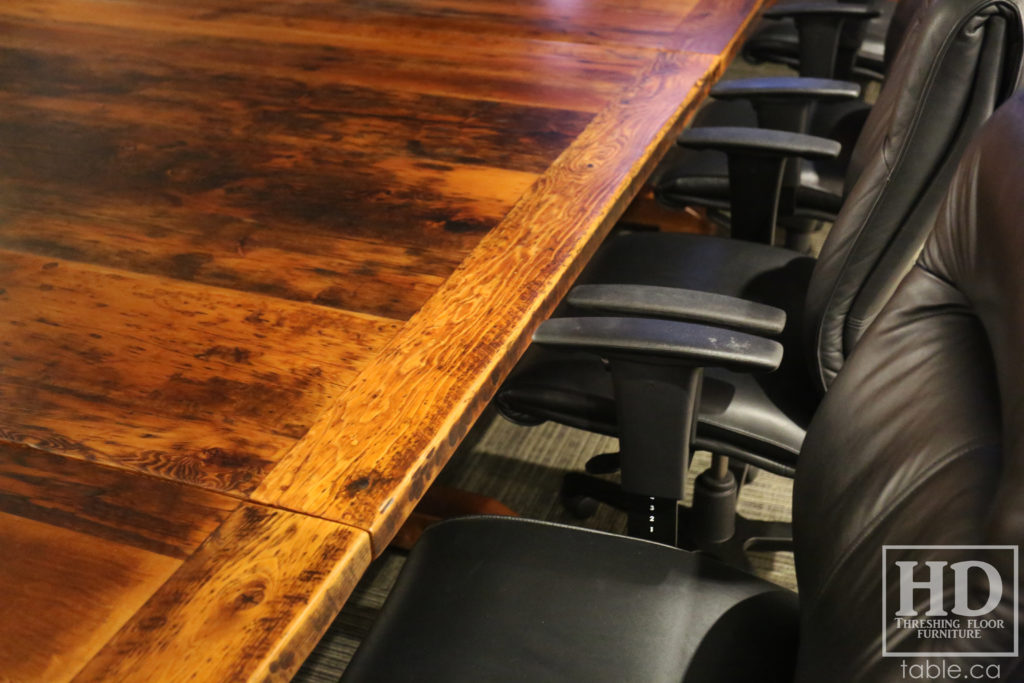 Large Reclaimed Wood Boardroom Table by HD Threshing Floor Furniture / www.table.ca