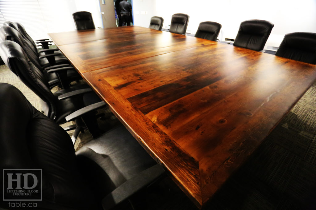 Large Reclaimed Wood Boardroom Table by HD Threshing Floor Furniture / www.table.ca