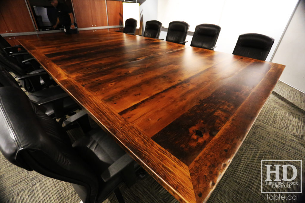 Large Reclaimed Wood Boardroom Table by HD Threshing Floor Furniture / www.table.ca