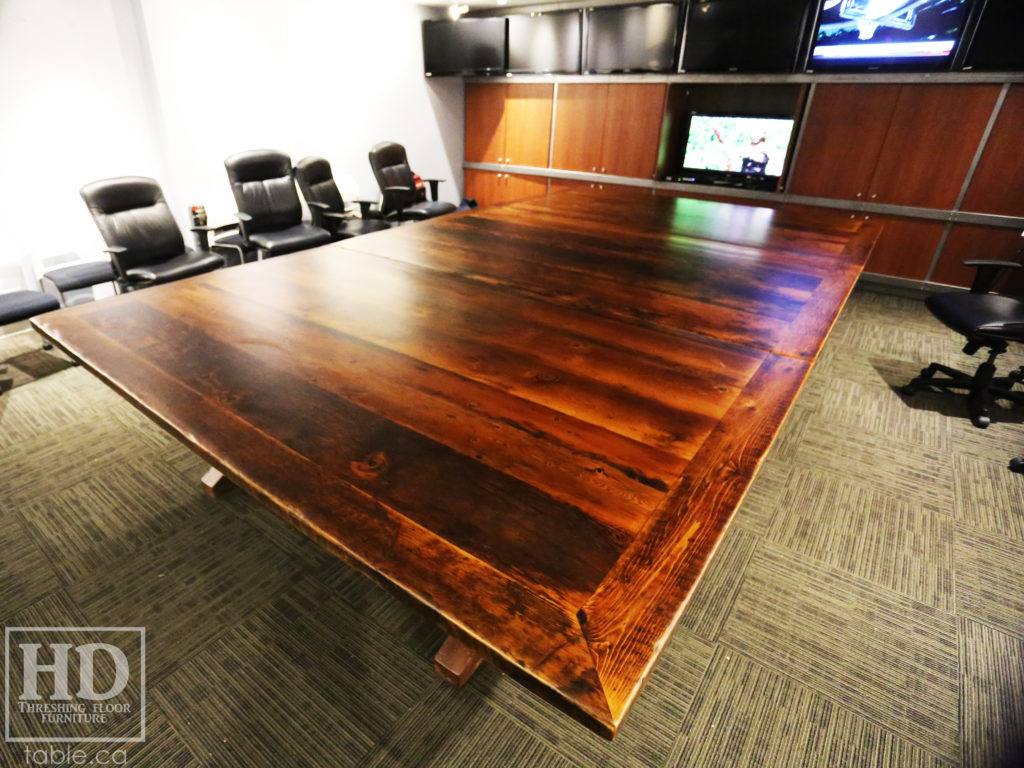 Large Reclaimed Wood Boardroom Table by HD Threshing Floor Furniture / www.table.ca