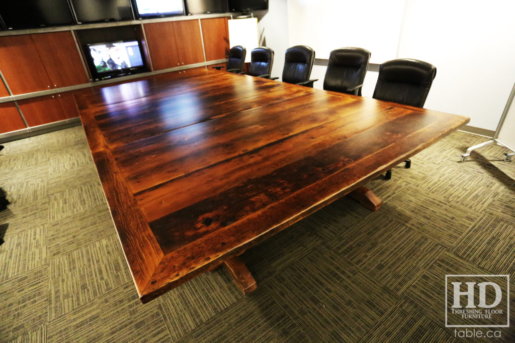 Large Reclaimed Wood Boardroom Table by HD Threshing Floor Furniture / www.table.ca