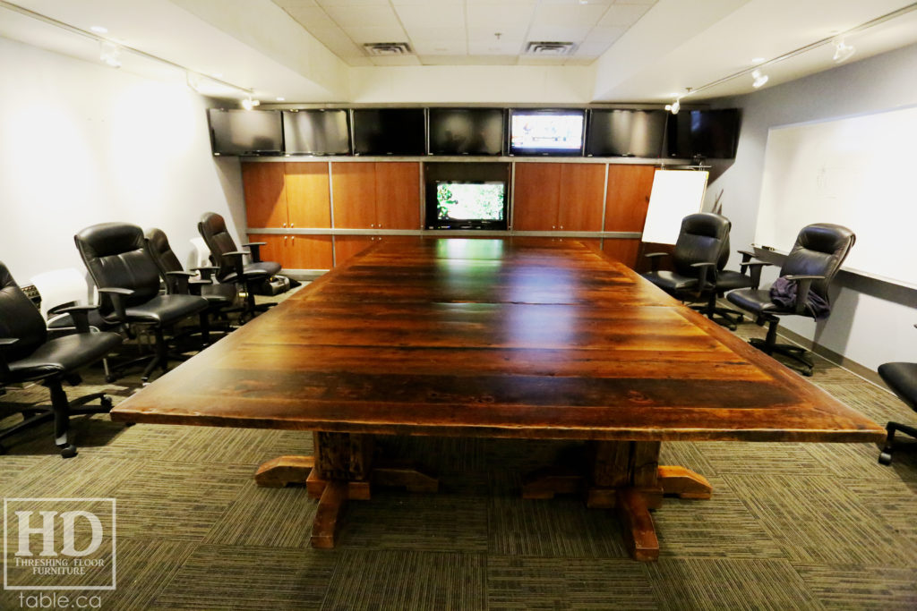 Large Reclaimed Wood Boardroom Table by HD Threshing Floor Furniture / www.table.ca