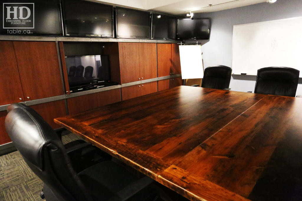 Large Reclaimed Wood Boardroom Table by HD Threshing Floor Furniture / www.table.ca