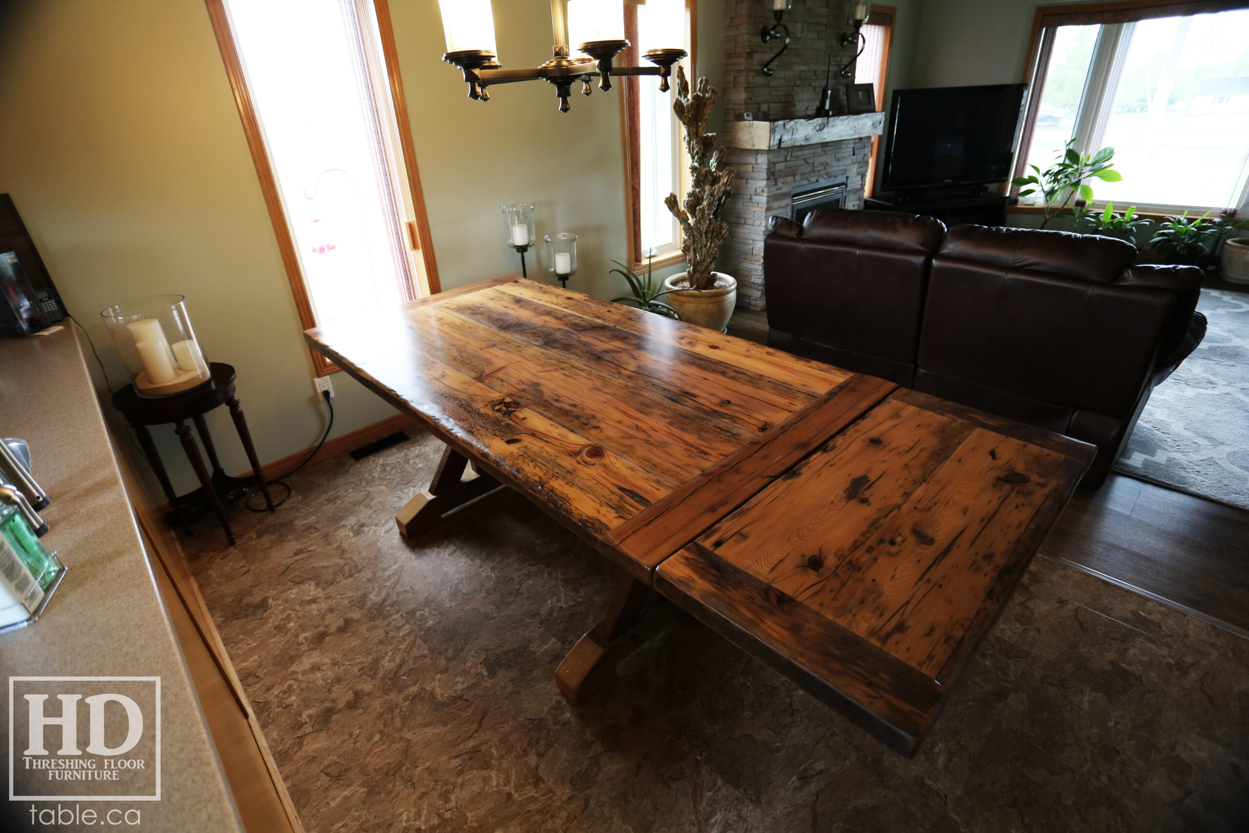 Reclaimed Ontario Barnwood Table with Epoxy Finish by HD Threshing Floor Furniture / www.table.ca