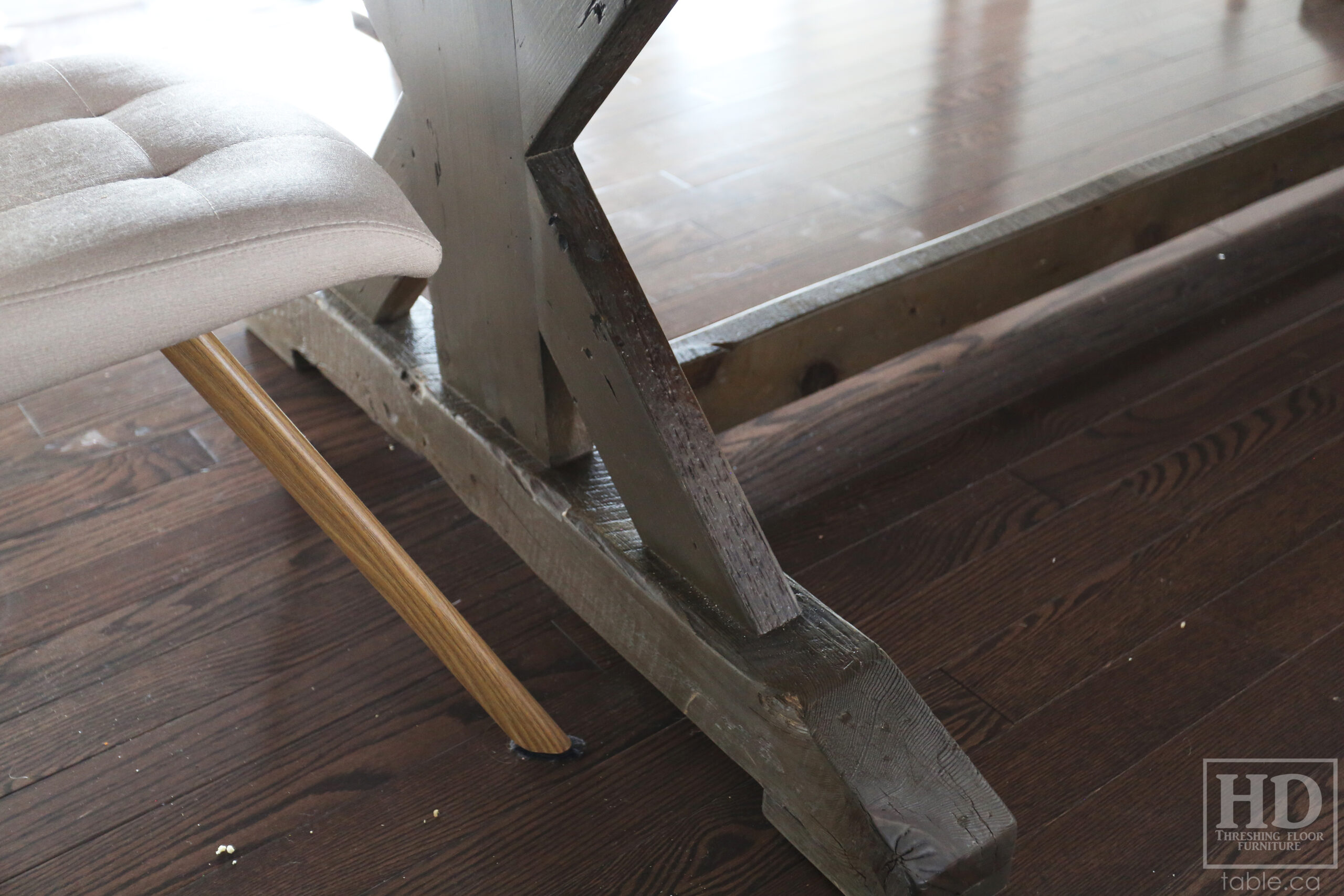 Custom Reclaimed Wood Table with Black Stain Treatment by HD Threshing Floor Furniture / www.table.ca