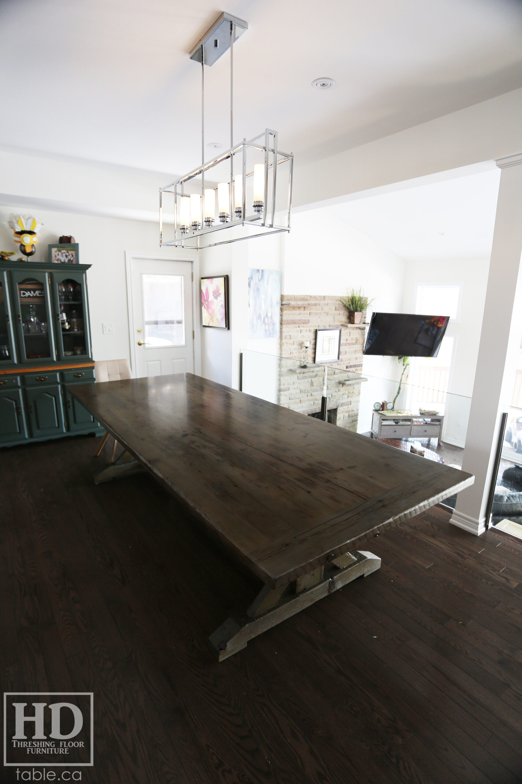 Custom Reclaimed Wood Table with Black Stain Treatment by HD Threshing Floor Furniture / www.table.ca