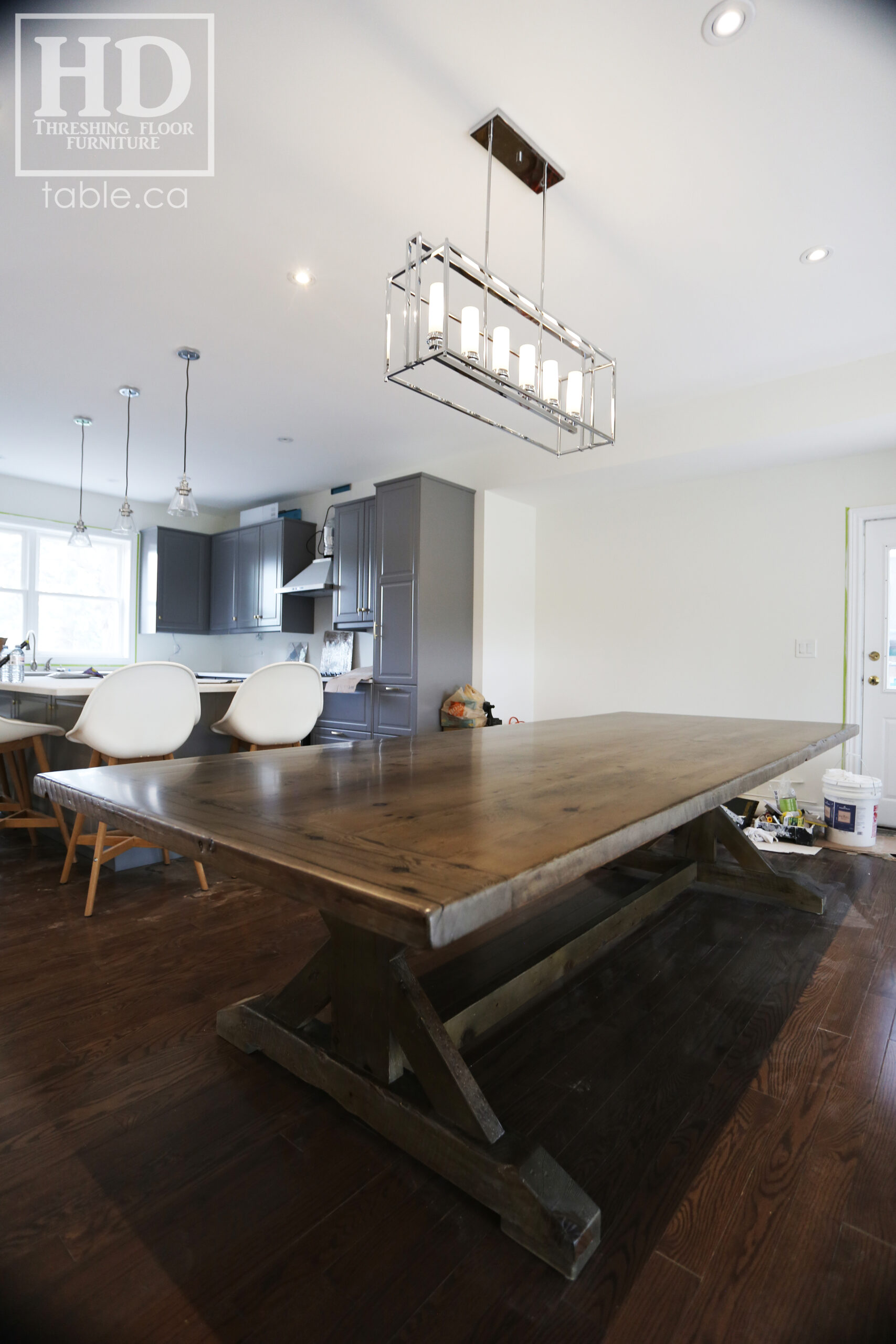 Custom Reclaimed Wood Table with Black Stain Treatment by HD Threshing Floor Furniture / www.table.ca