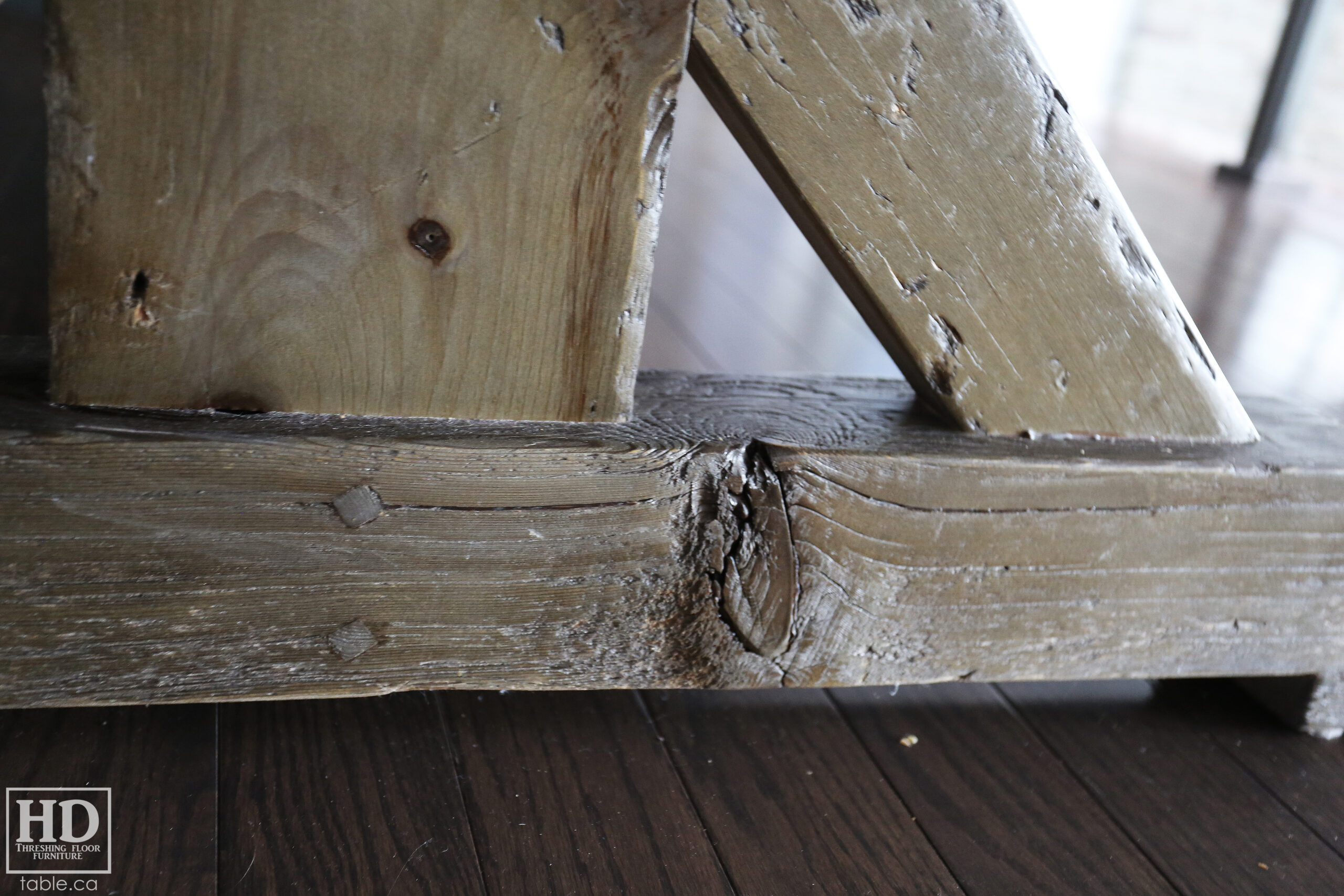 Custom Reclaimed Wood Table with Black Stain Treatment by HD Threshing Floor Furniture / www.table.ca