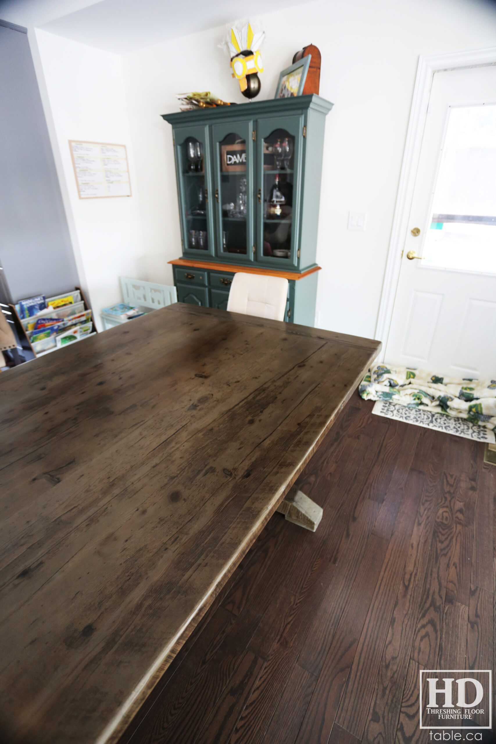 Custom Reclaimed Wood Table with Black Stain Treatment by HD Threshing Floor Furniture / www.table.ca