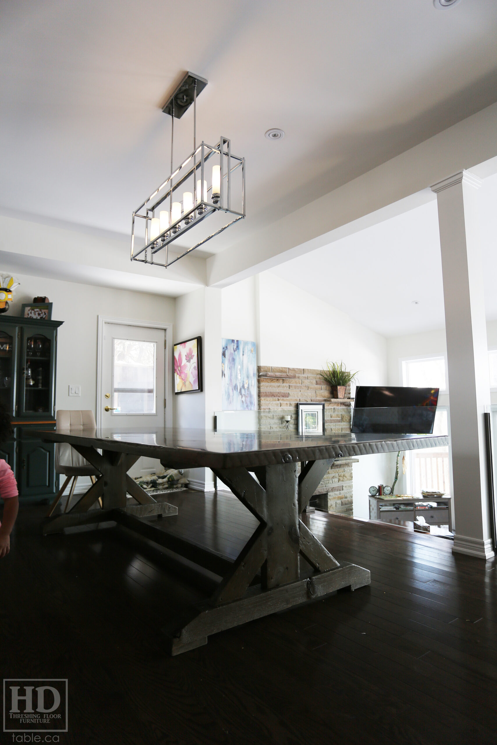 Custom Reclaimed Wood Table with Black Stain Treatment by HD Threshing Floor Furniture / www.table.ca