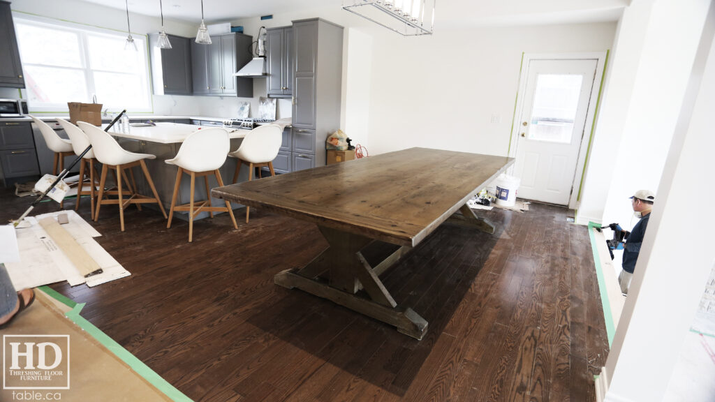 Custom Reclaimed Wood Table with Black Stain Treatment by HD Threshing Floor Furniture / www.table.ca