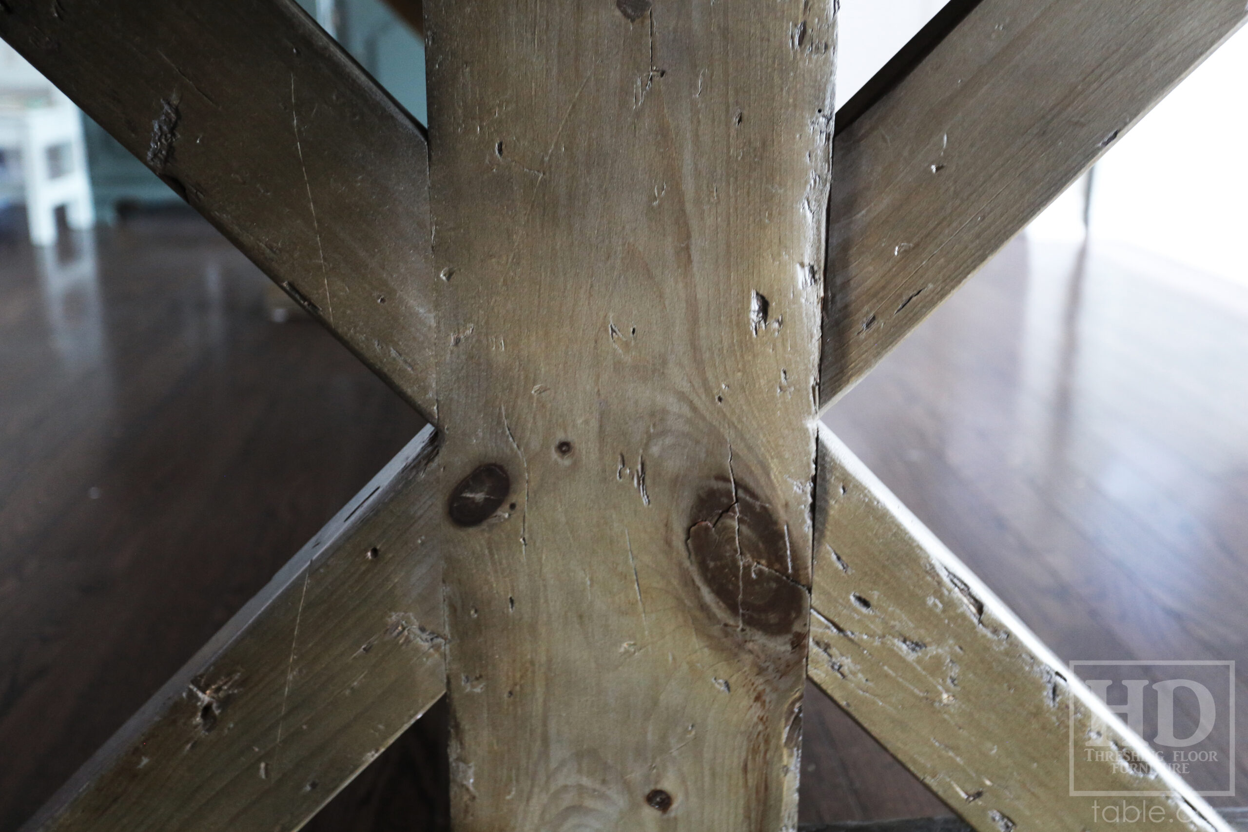 Custom Reclaimed Wood Table with Black Stain Treatment by HD Threshing Floor Furniture / www.table.ca