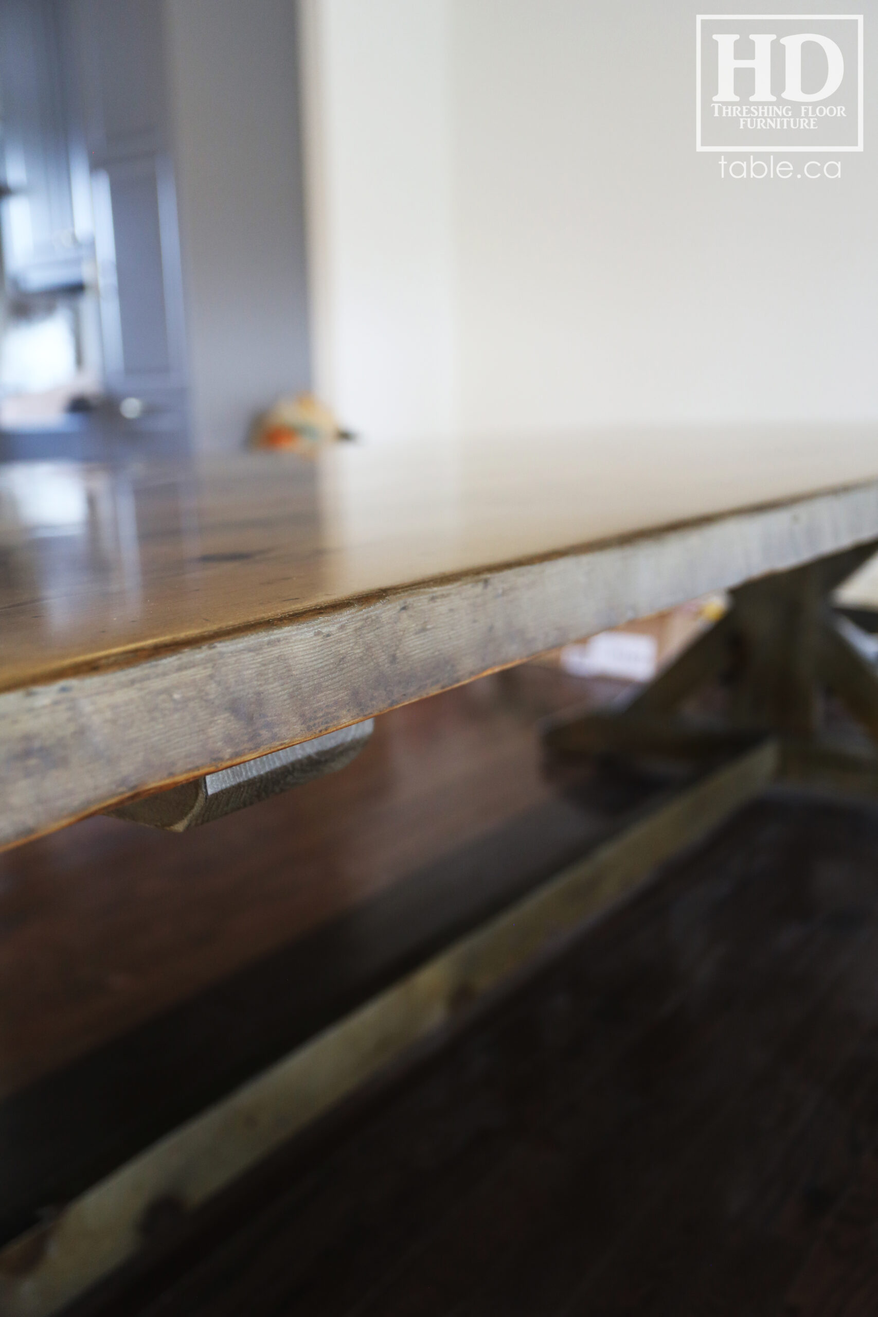 Custom Reclaimed Wood Table with Black Stain Treatment by HD Threshing Floor Furniture / www.table.ca