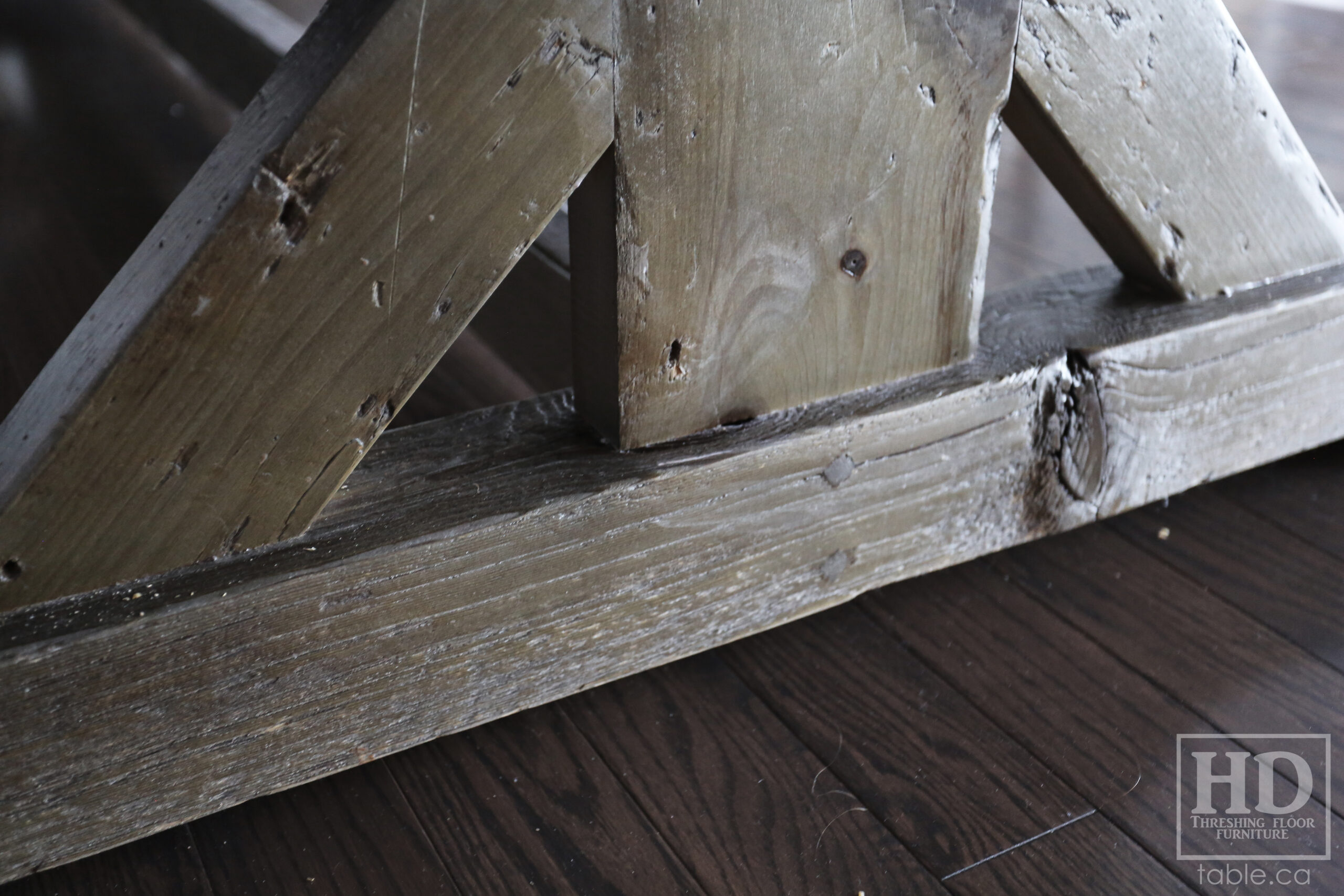 Custom Reclaimed Wood Table with Black Stain Treatment by HD Threshing Floor Furniture / www.table.ca