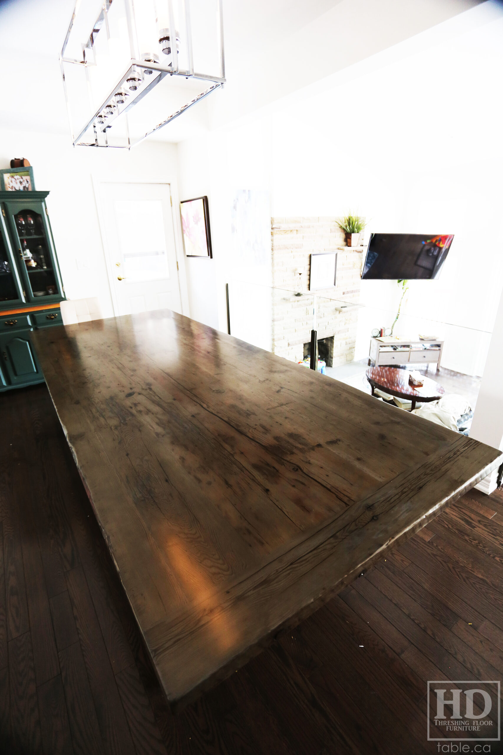 Custom Reclaimed Wood Table with Black Stain Treatment by HD Threshing Floor Furniture / www.table.ca