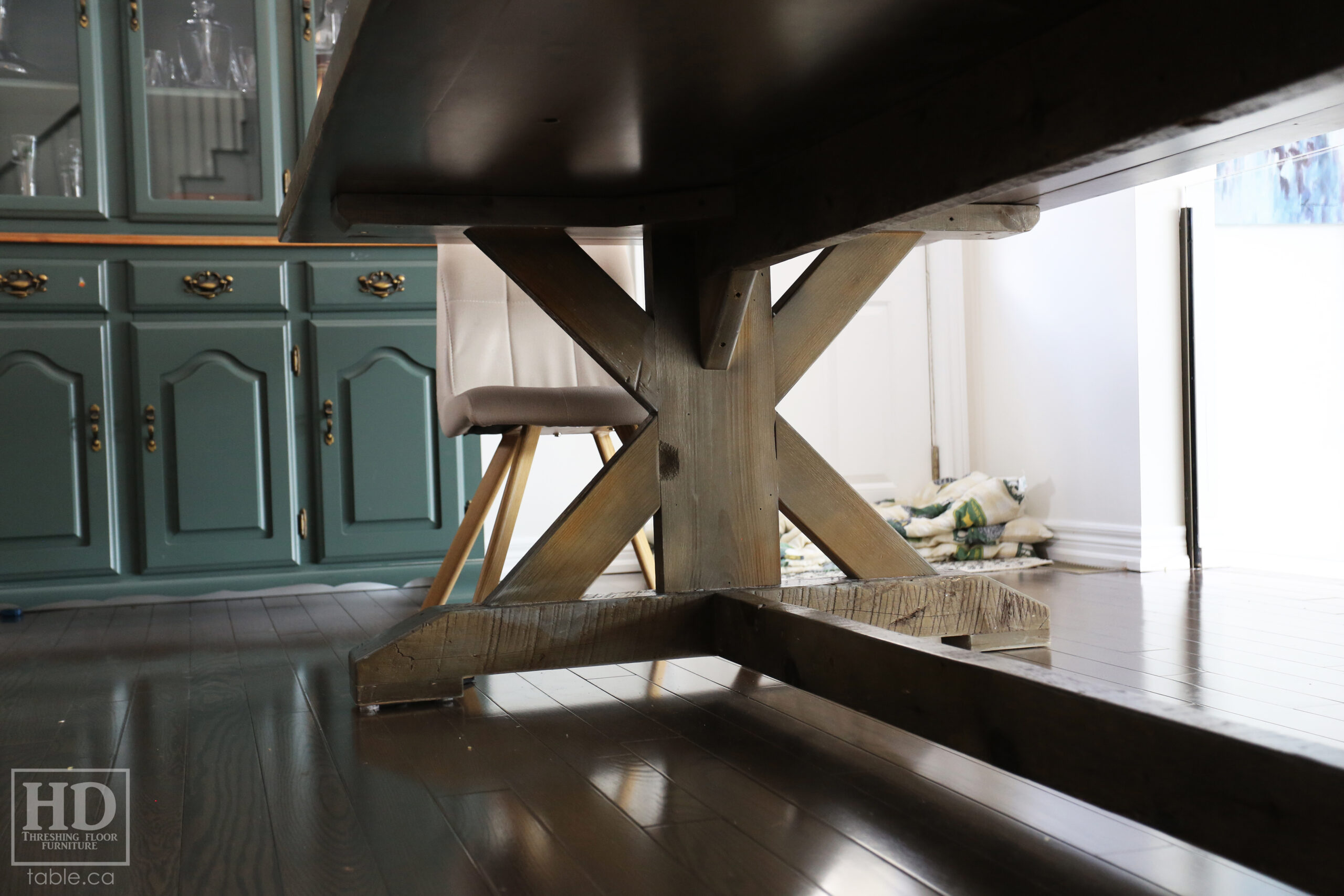 Custom Reclaimed Wood Table with Black Stain Treatment by HD Threshing Floor Furniture / www.table.ca