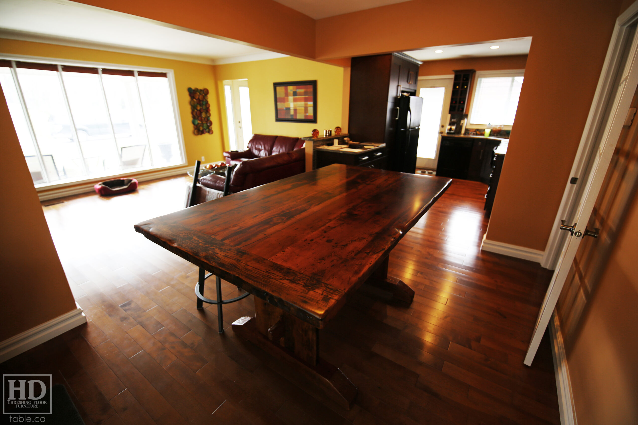 Counter Height Reclaimed Wood Table by HD Threshing Floor Furniture / www.table.ca