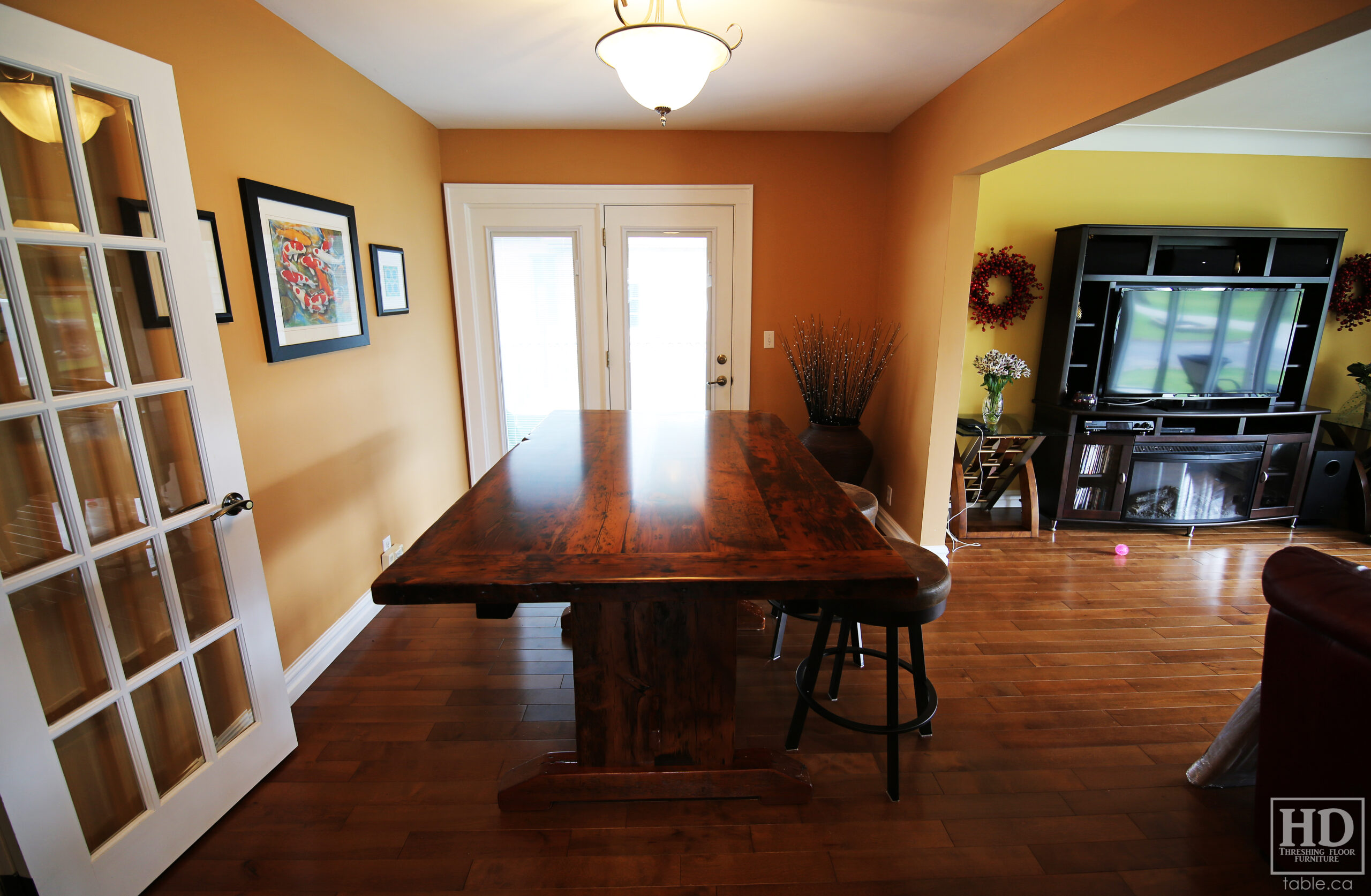 Counter Height Reclaimed Wood Table by HD Threshing Floor Furniture / www.table.ca