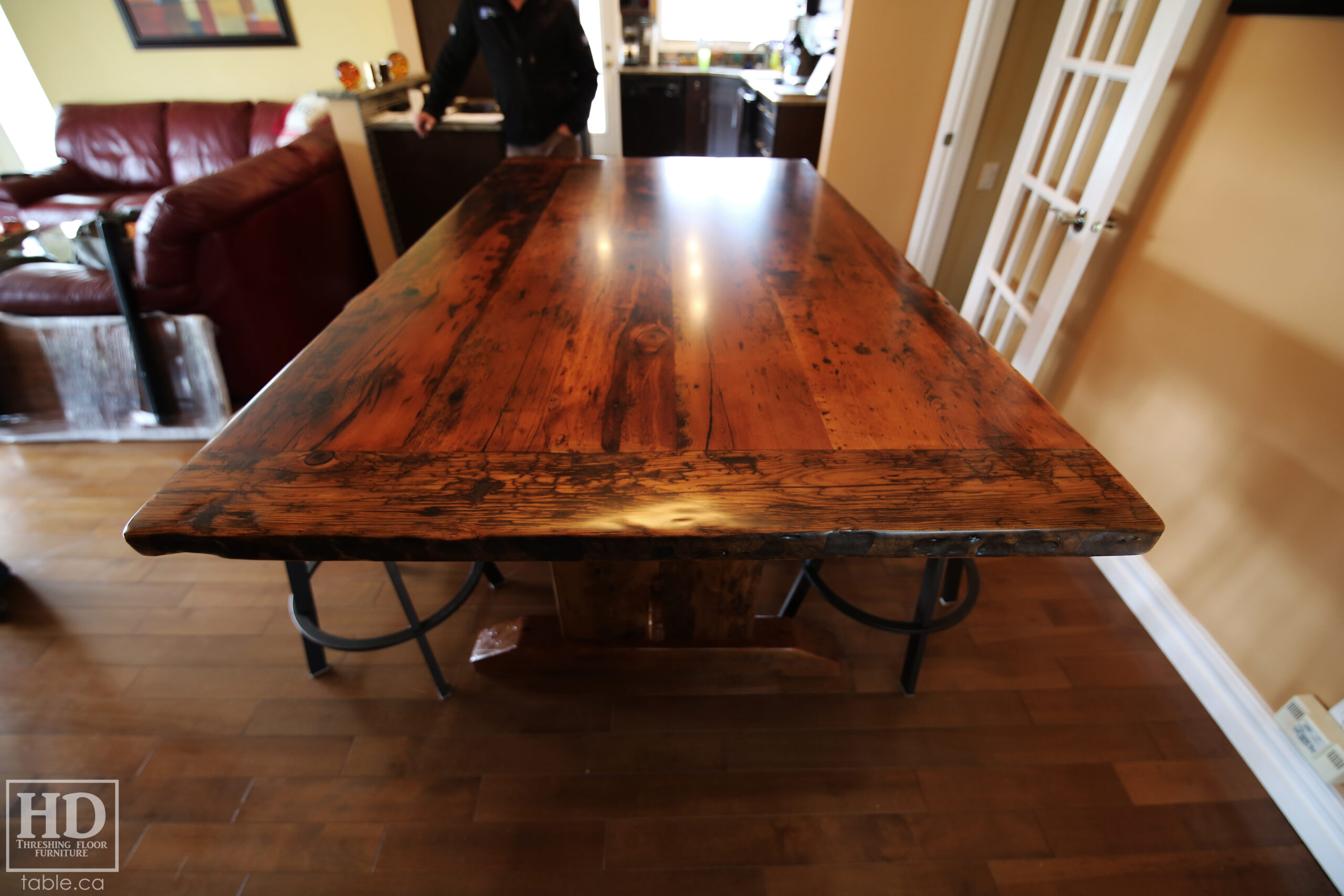 Counter Height Reclaimed Wood Table by HD Threshing Floor Furniture / www.table.ca